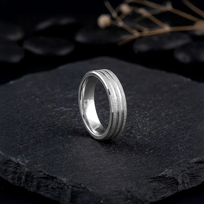 Silver Imperial Crest Band For Him - Image 2