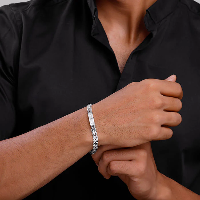 Silver Independent Thinker Bracelet For Him - Image 3