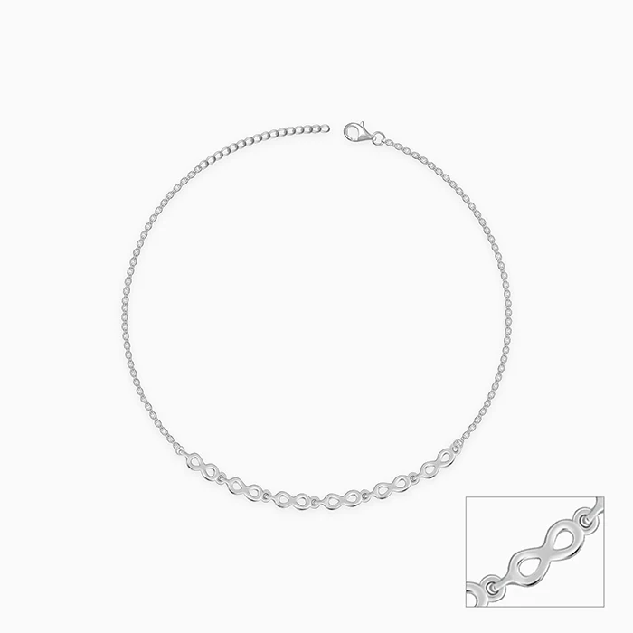 Silver Infinite Joy Anklet - Image 3