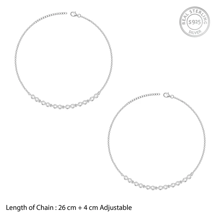 Silver Infinite Joy Anklet - Image 4