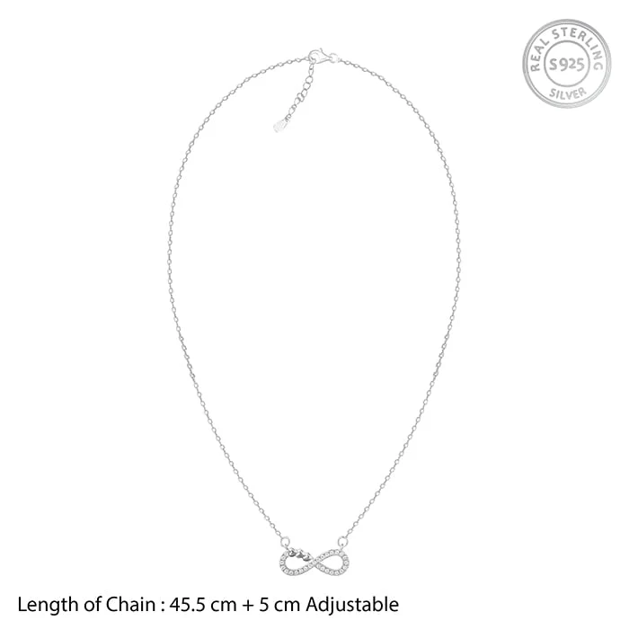 Silver Infinity Heart Necklace - Image 9