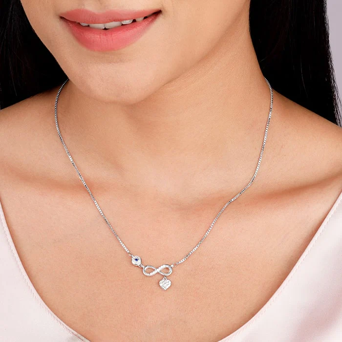 Silver Infinity Love Necklace - Image 3