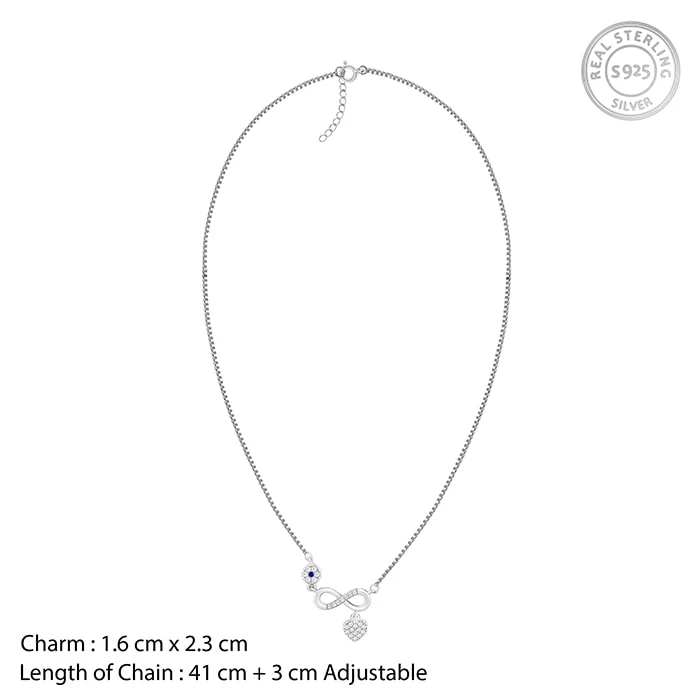 Silver Infinity Love Necklace - Image 5