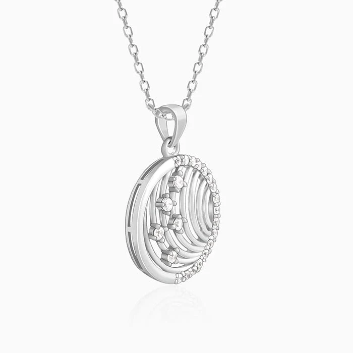 Silver Joyful Pendant With Link Chain - Image 4