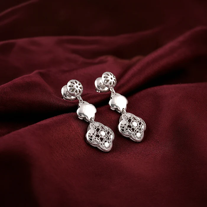 Silver Juliette Shimmer Earrings - Image 2