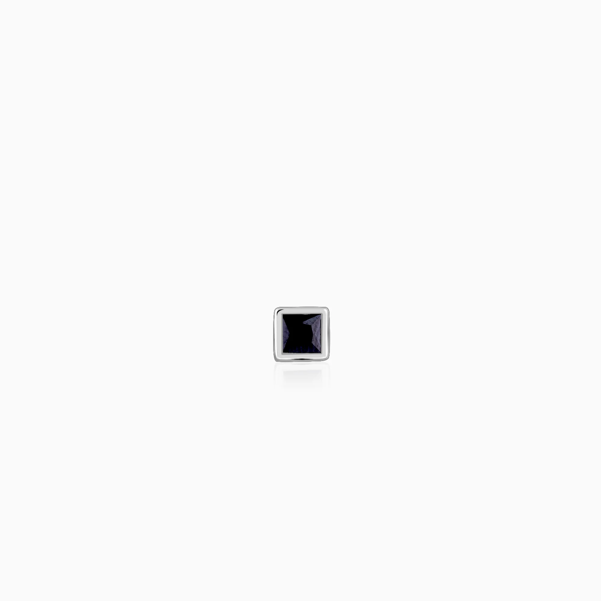 Silver Kinda Cube Stud For Him