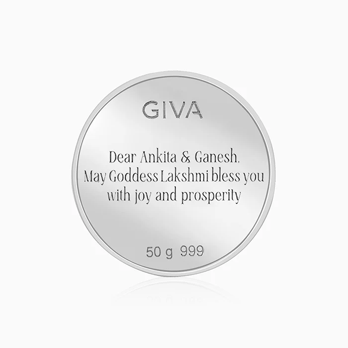 Silver Lakshmi Coin - (50g) - Image 3