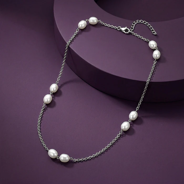 Silver Lana Pearl Necklace - Image 2