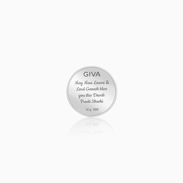 Silver Laxmi & Ganpati Coin - (10g) - Image 3