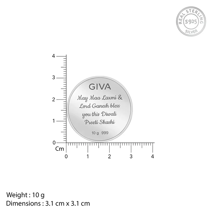 Silver Laxmi & Ganpati Coin - (10g) - Image 4