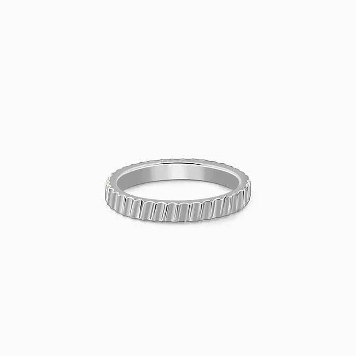 Silver Linear Elegance Ring (Size 12)
