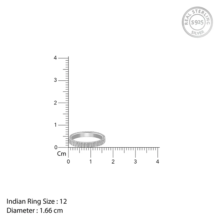Silver Linear Elegance Ring (Size 12) - Image 4