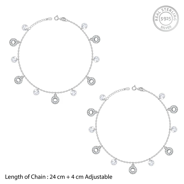 Silver Love and Light Anklet - Image 4
