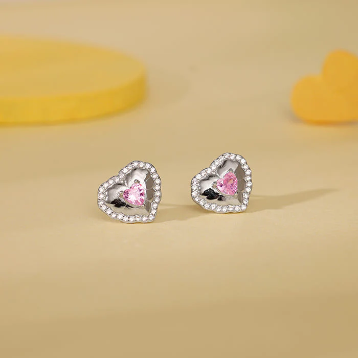 Silver Lovelight Stud Earrings - Image 2