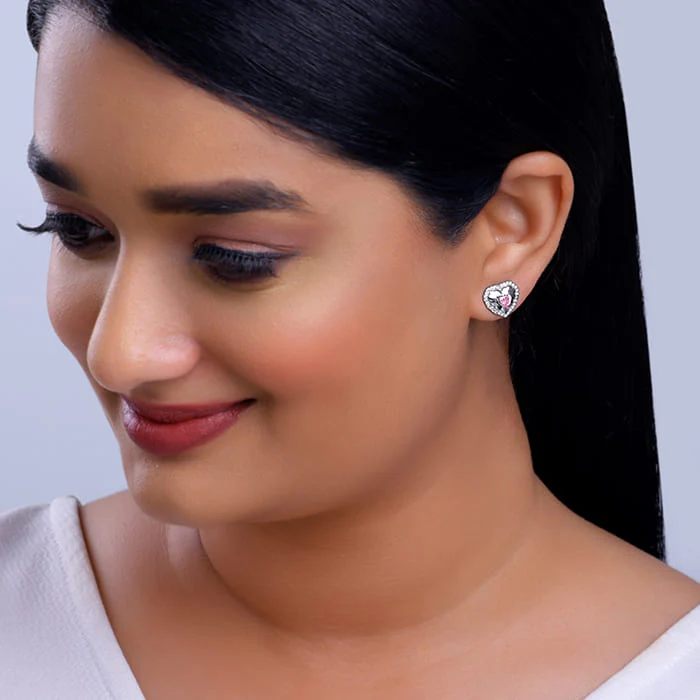 Silver Lovelight Stud Earrings - Image 3