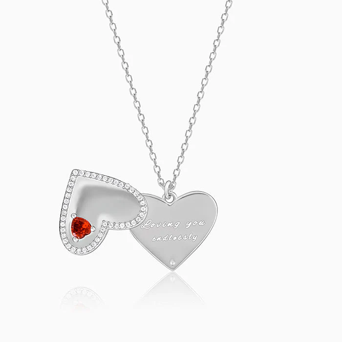 Silver Loving You Endlessly Pendant With Link Chain - Image 2