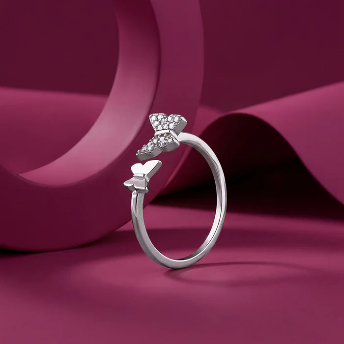 Silver Luna Flutter Ring (Size 12) - Image 2