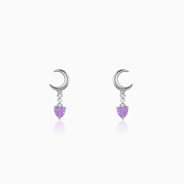 Silver Lunar Promise Earrings
