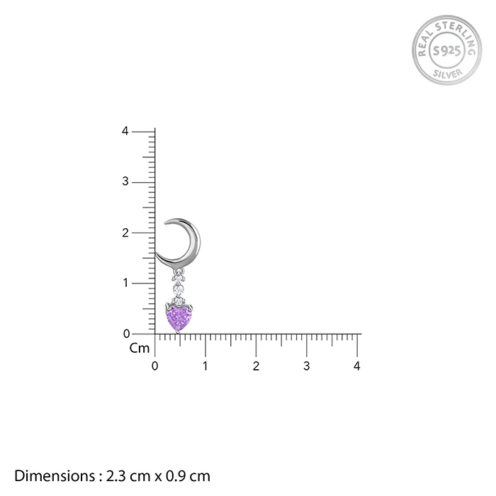 Silver Lunar Promise Earrings - Image 5
