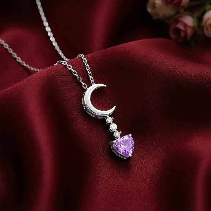 Silver Lunar Promise Necklace - Image 2
