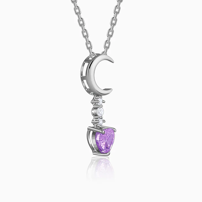 Silver Lunar Promise Necklace - Image 4