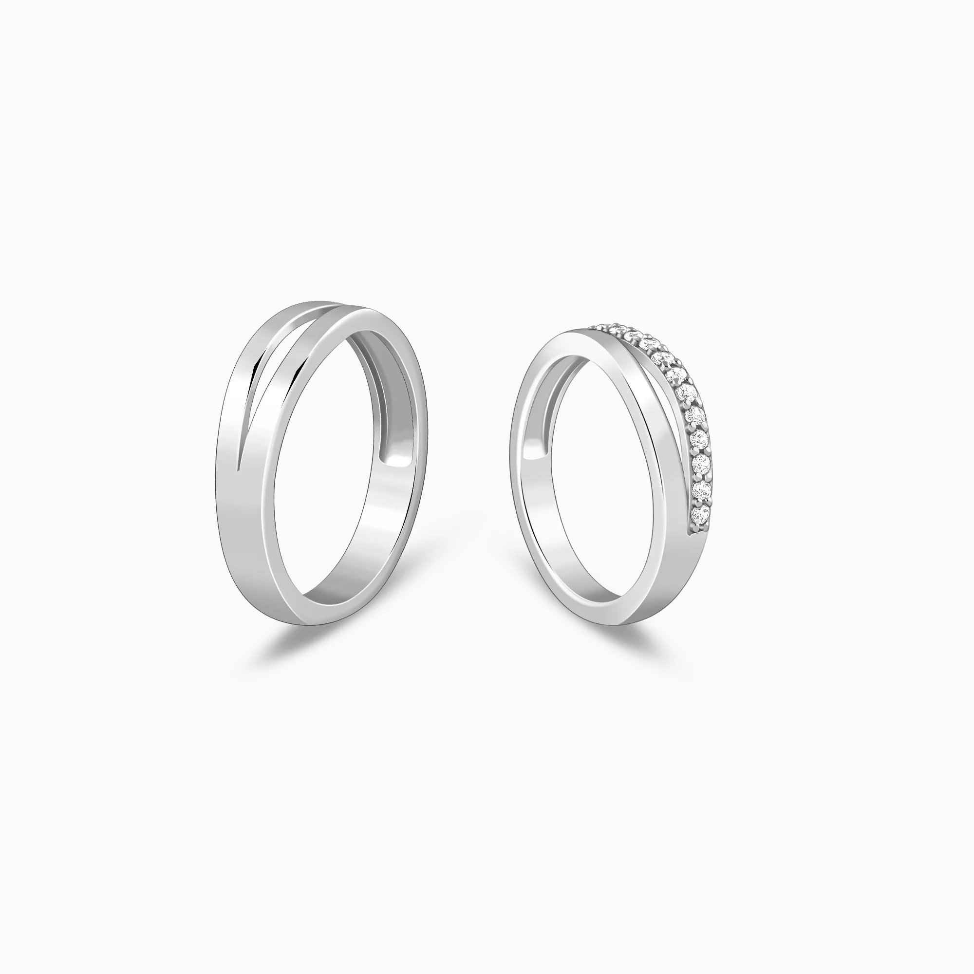 Silver LustreLoop Couple Rings - Image 4
