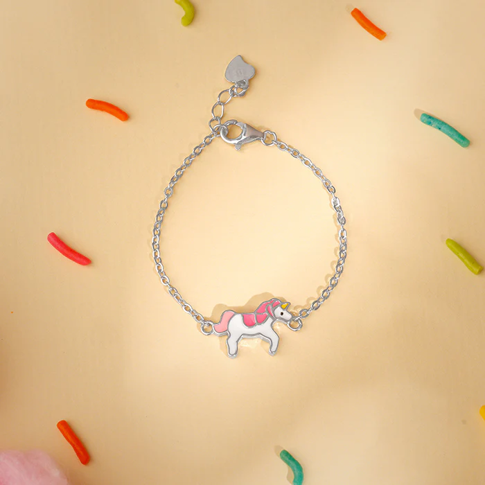 Silver Magical Unicorn Kids Bracelet (0 - 2 Years) - Image 2