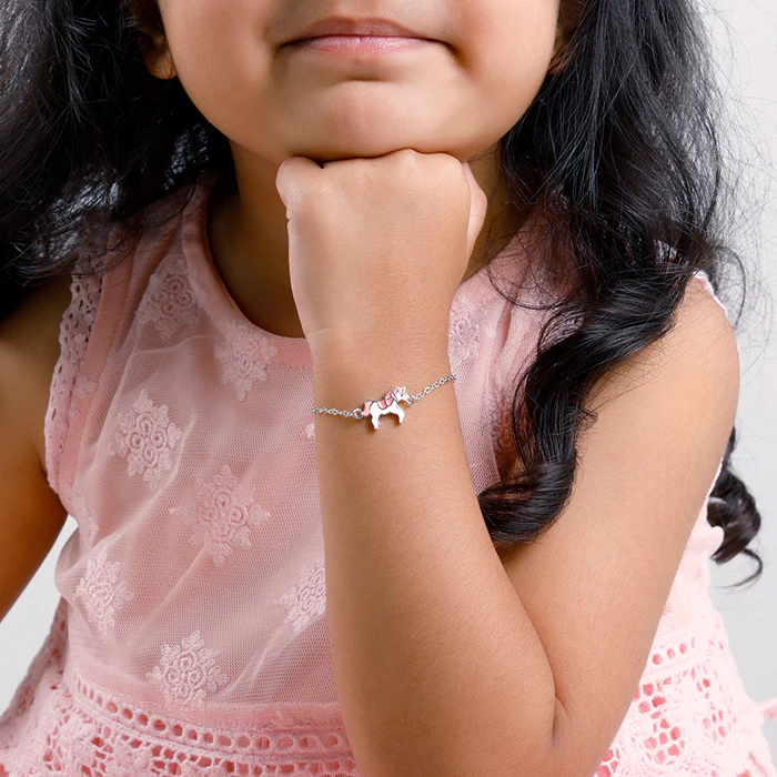 Silver Magical Unicorn Kids Bracelet (2 - 8 Years) - Image 3