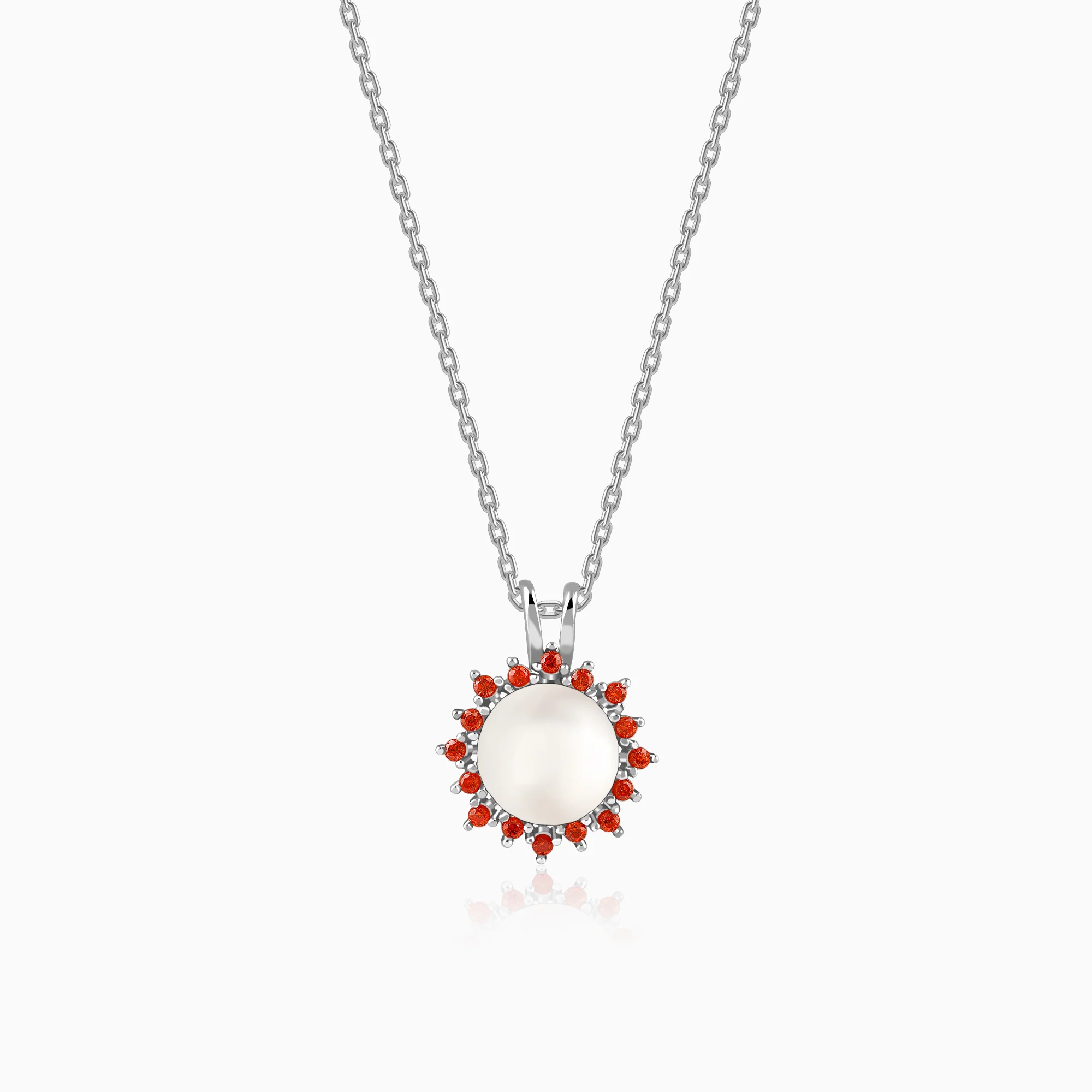 Silver Mahagauri Pendant With Link Chain