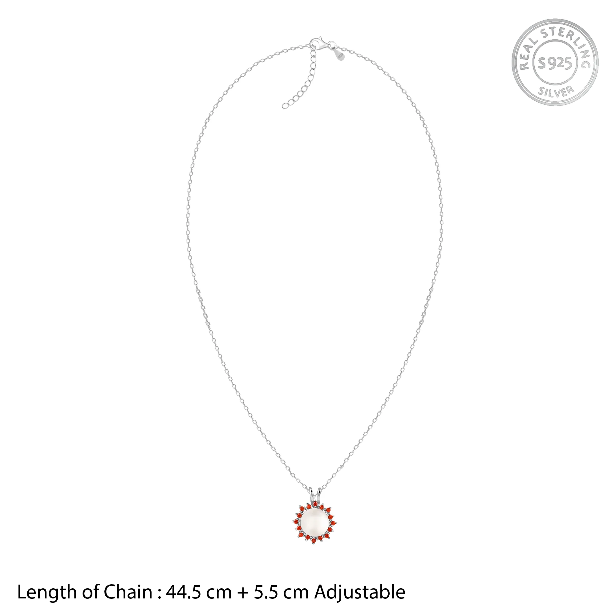 Silver Mahagauri Pendant With Link Chain - Image 5