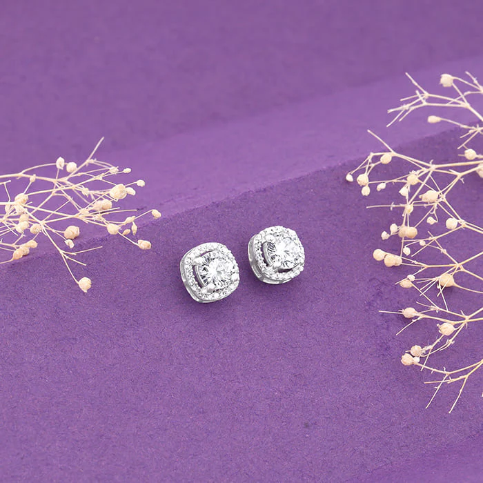 Silver Memorable Zircon Earrings - Image 2