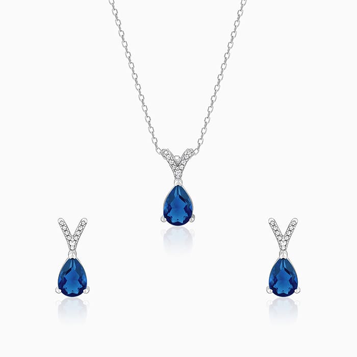 Silver Midnight Blue Set