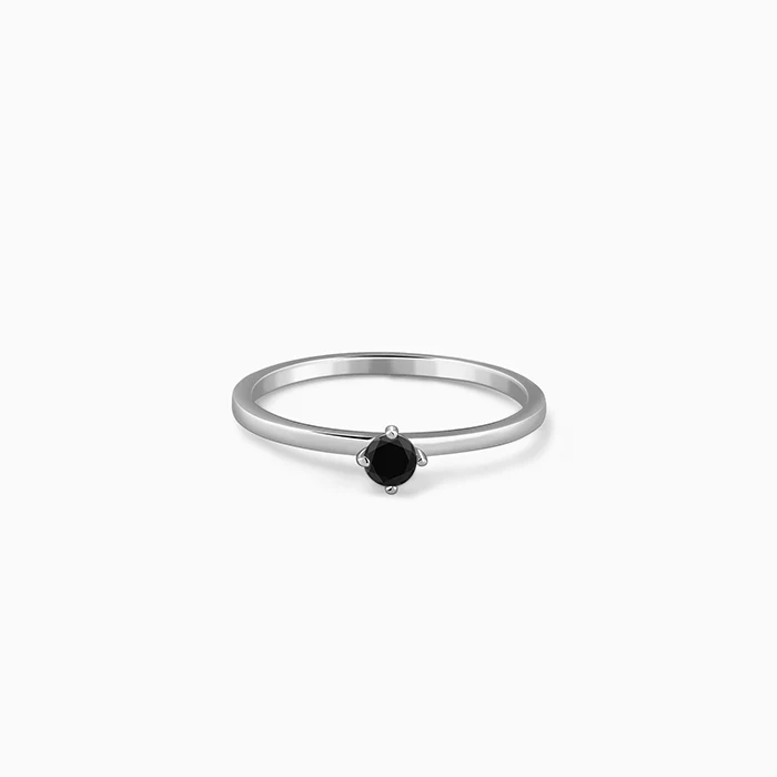 Silver Midnight Crown Ring