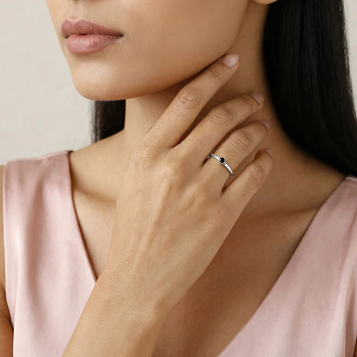 Silver Midnight Crown Ring - Image 3
