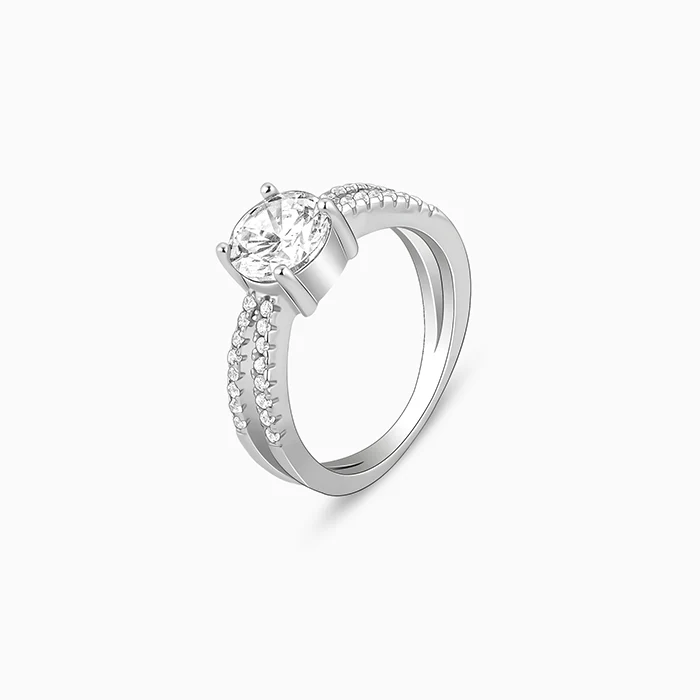 Silver Midnight Glitter Ring - Image 4