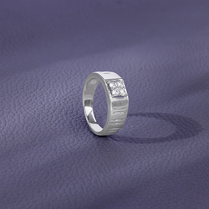 Silver Monolith Ring For Him - Image 2