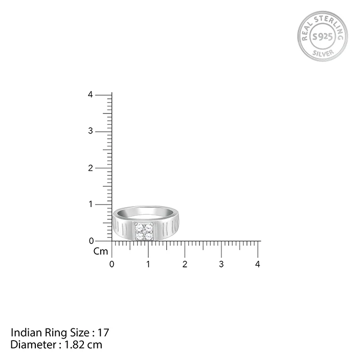 Silver Monolith Ring For Him - Image 5