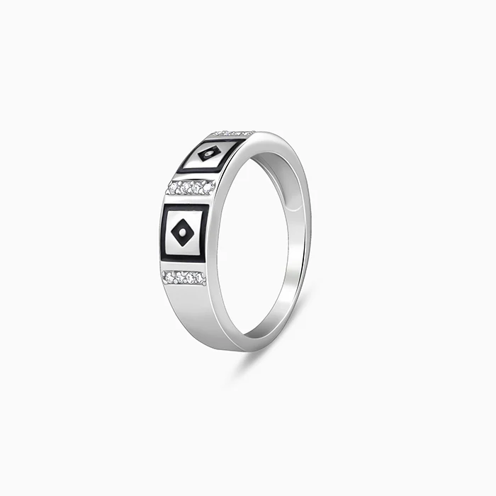 Silver Mystic Geometry Ring For Him - Image 4