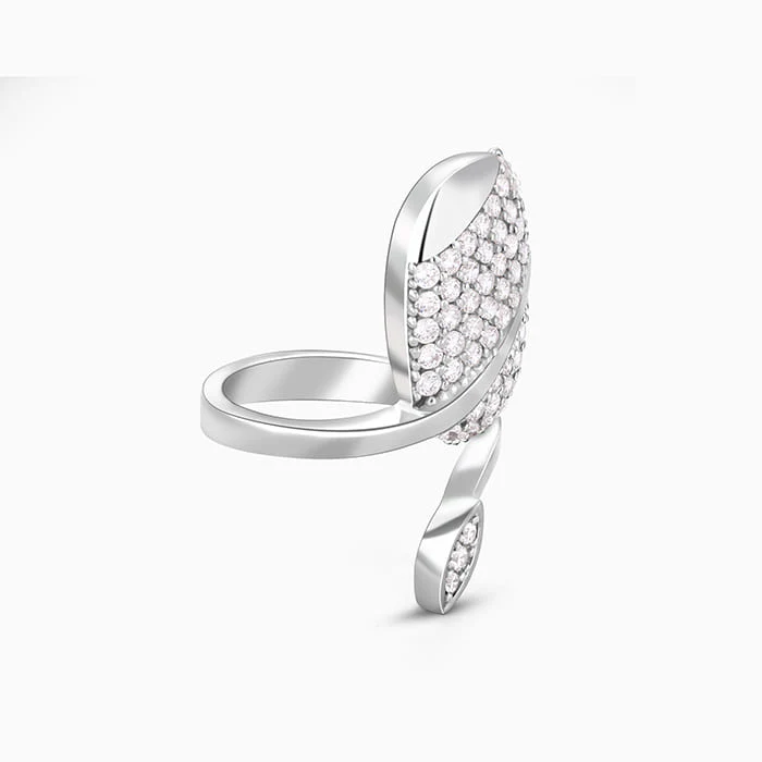 Silver Mystical Snake Nail Ring - Image 4