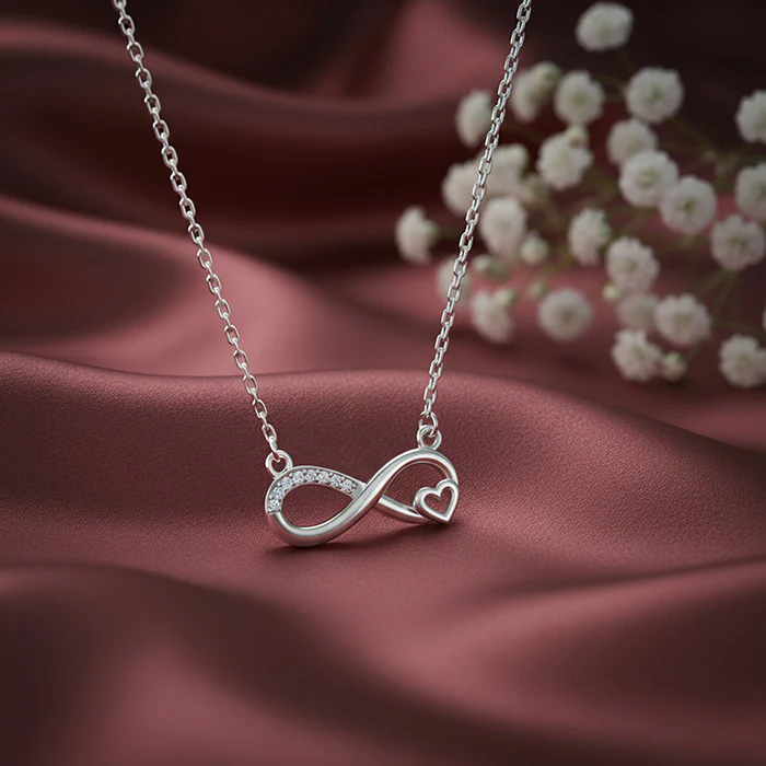 Silver Never-Ending Love Necklace - Image 2