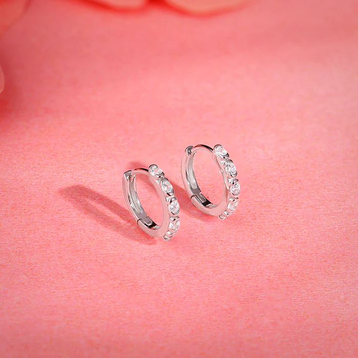 Silver Nyxie Hoop Ear Piercings - Image 2