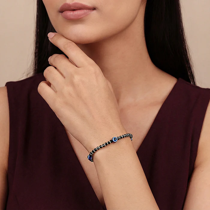 Silver Old School Nazar Bracelet - Image 3
