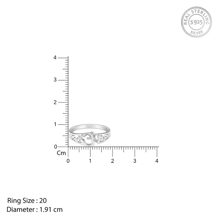 Silver Om Aura Ring For Him - Image 6