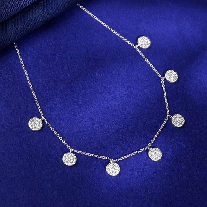 Silver Oval Charm Necklace - Image 2
