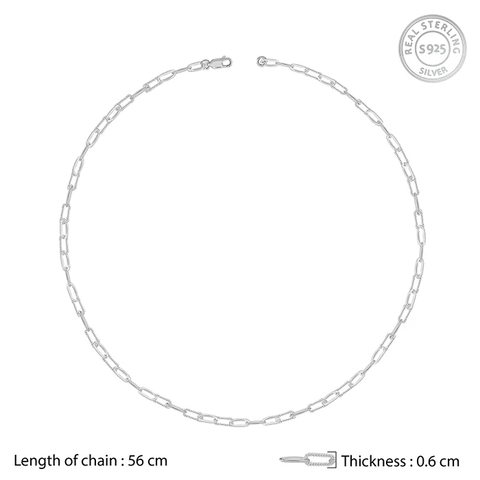 Silver Paperclip Chain For Him - Image 5
