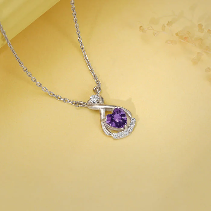 Silver Perennial Love Pendant With Link Chain - Image 2
