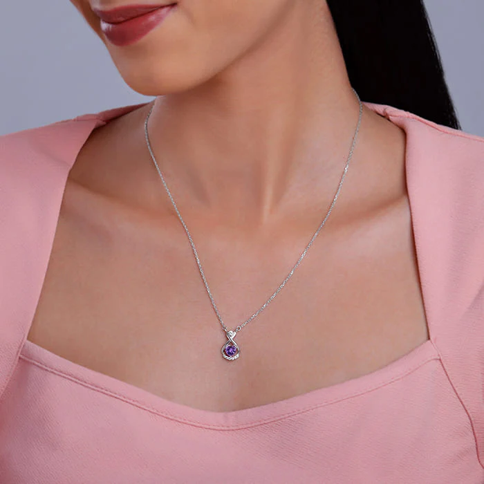 Silver Perennial Love Pendant With Link Chain - Image 3