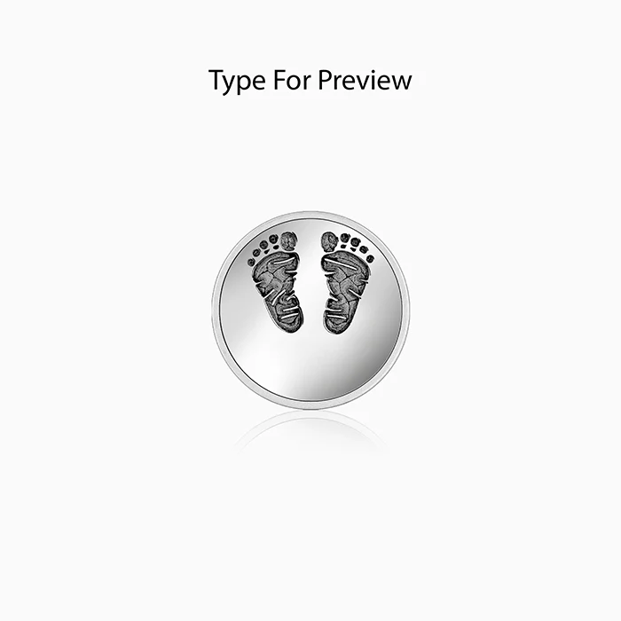 Silver Personalised Baby Birthday Coin