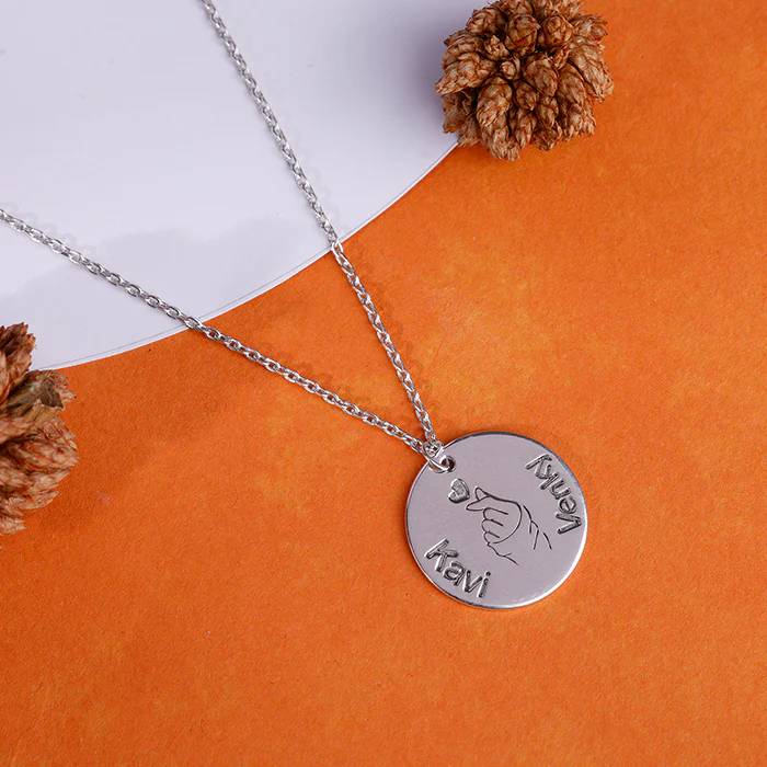 Silver Personalised Coin Pendant - Image 2