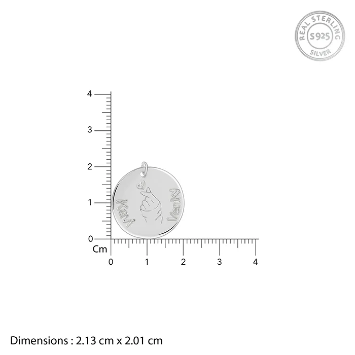 Silver Personalised Coin Pendant - Image 4